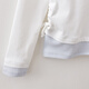 MARC&JANIE American casual girls' fake two-piece pleated T-shirt children's long-sleeved top spring new style 560187 white 110 cm (recommended height 101-110cm)