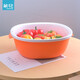 Camellia double-layer square round water filter sieve frame plastic dripping basket fruit basket multi-purpose vegetable washing basket washing fruit draining basket new orange