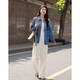Demana Cloud Oxygen Cotton Spring Temperament Urban Lapel Gradient Shirt Loose Small Denim Shirt Women's Top