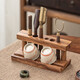 Pupan Walnut Tea Ceremony Six Gentlemen Storage Shelf Solid Wood Pen Holder Pen Holder Tea Ceremony Accessories Set Complete Collection of Tea Making Tools Walnut Wood-Multifunctional Tea Ceremony Rack