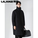 Lilang Autumn and Winter 90 White Duck Down Down Jacket Men's Medium Long 2025 New Coat Style Stand Collar Windbreaker Warm Jacket Black M