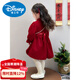 Disney Girls New Year Clothes Western Style New Year Clothes Chinese Style Dress Winter 2026 New Children's Winter Clothes Baby Girl Red Free Bag 90 cm