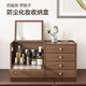 Vipero cosmetic mirror storage box one-piece cosmetics storage box desktop wooden one-piece dustproof with mirror four drawers default
