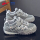 Warrior Children's Shoes Spring and Autumn Children's Sports Shoes Medium and Large Children's Outdoor Running Shoes Girls' Casual Shoes WZ-2092 Gray Silver Gray 27