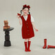 UTOUTO Big Ear Elephant Girls Pocket Sweater Vest Skirt 2026 Spring Pure Wool Knitted Sleeveless Skirt 2613033 New Year Red 100