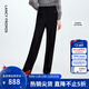Langzi Qiji Red Wide Leg Scimitar Pants High-end Suit Pants Light Workplace Commuting Suit Pants 25 Autumn New Style Black L