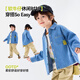 Dudu baby denim jacket spring children's loose top girls fashionable clothes boys shirt spring denim blue 120