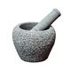 MPPMCK black gold stone mortar garlic pounder medicine jar retro bluestone stone cup household food supplement grinder bowl old-fashioned garlic press outer diameter 16cm medium size