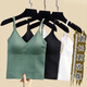 2025u-shaped beautiful back underwear for women summer bra all-in-one card card outer wear tube top camisole breathable U-shaped extended version black S (80-95Jin Jin equals 0.5 kg