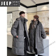 JEEP SPIRIT Northeastern super long over-the-knee couple winter new down jacket for men and women warm and thickened loose mid-length cold-proof jacket 932 goose yellow mid-length M