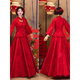 Wanzhuang New Chinese Style Red Toasting Wear Women's Autumn Two-piece Set Red Set S