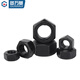 GUWANJI grade 10.9 high-strength counter-thread fine-thread nut black left-hand counter-thread screw cap locking nut M8-M36 M10x1 (20 pieces)