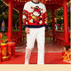 He Jiagong's Year of the Horse parent-child outfit for a family of three long-sleeved sweaters 2026 autumn and winter new children's knitted mother-daughter red New Year greetings Horse head red sweater 80