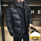 JEEP吉普国际品牌羽绒服男士2025冬季新款短款加厚保暖假两件休闲外套 YR23-8095黑色 M M 建议160-170c90-110斤