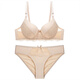 Triumph European and American brand sexy lace bra set push-up women's underwear, breast-retracting adjustment type push-up shaping bra, white 80C