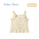 Nido Bear summer new style girls sling floral baby girl lace sling elastic breathable sweet top thin orange floral 80 cm