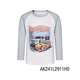 AIMER KIDS AIMER Children's Antibacterial Home Clothing Boys and Girls Pullover Long Sleeve Pajamas/Long Pajama Pants Tops - Street Racing 140 (55-70Jin Jin is equal to 0.5kg)