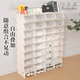Yusenyi home superimposed transparent flip-top shoe box storage box shoe cabinet plastic moisture-proof device shoe drawer type slanted shoe box (single package beige) slanted shoe box (single package beige)
