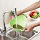 Camellia double vertical sieve kitchen vegetable basket plastic drain basket thickened fruit basin A35002 green