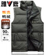 Yalu autumn and winter stand collar men's down vest middle-aged and elderly warm waistcoat duck down vest loose large size jacket red red L (95-110Jin Jin equals 0.5 kg)