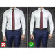 HG shirt anti-slip fixed belt shirt suit fixed waist waistband men's belt anti-wrinkle business elastic waistband shirt anti-slip belt 110cm (boxed)