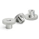 ROCCPS304 stainless steel high head knurled hand screw nut DIN466 step blind hole nut sleeve fastener M2-M10 M2.5x outer diameter 10x5.5 (through hole) 5 pieces