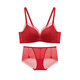 Maniform two-piece set red underwear set zodiac year no wire bra underwear for women seamless and comfortable lucky zodiac red - fresh beauty - no wire rims 75B underwear 165