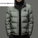 EMPORIO ARMANI Armani autumn and winter down jacket men's white duck down thickened long-sleeved high-end stand-up collar lightweight warm jacket khaki 3XL 190