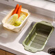 Sungsa vegetable sink drain basket double-layer retractable vegetable basket kitchen fruit sink drain basket plastic household new telescopic drain basket cream color 1 pack