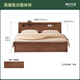 Genji Muyu solid wood bed modern simple oak storage box bed Nordic bedroom double bed high bunk luminous box