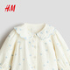 H&M2026 Spring New Children's Clothing Baby Girls Cotton Muslin Top 1316466 Cream/Heart Shape 90 90/52(1.5-2Y)