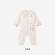YEEHOO shopping mall same style baby jumpsuit long-sleeved harem new Chinese style spring and autumn jumpsuit girl baby outing wear cream apricot 66cm