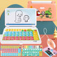Beichuzhong Kinder intelligenter kleiner Computerspielzeug Frühschulmaschine und Mädchen Lernpunkt Lesemaschine 3-6 Jahre alte Kinder Yiqizhi Blue [verbesserte Version mit Maus] Batterieversion Chinesische Pinyin/Englische Nummer/Farbform