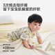 YEEHOO baby home clothes summer short-sleeved one-piece pajamas for newborn boys and girls antibacterial robes 2 pieces