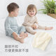 Wooden cotton baby long-sleeved jumpsuit summer male and female baby pure cotton jumpsuit thin breathable air-conditioned crawler suit summer oatmeal color small 100% cotton summer style 90cm
