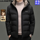 Lilang Shopping Mall's same men's 90% white goose down winter removable hood thickened casual men's green warm down jacket black M 170 recommended 100-125 Jin Jin equals 0.5 kg