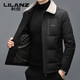 LILANZ мужской короткий пуховик для молодых и средних лет 90, белый утиный пух, утепленный, теплый, для папы морозостойкая хлебная куртка, черный M