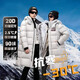 Jingdong Direct Purchasing Thickened Down Jacket Mid-Length 26 New Windproof Warm Hooded Jacket Couple Men and Women Black XL