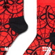 Happy Socks 25th Autumn and Winter New Product Mid-calf Socks Children's Socks Autumn and Winter Breathable Socks for Boys and Girls Red Spider-Man 7-9Y