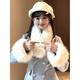 Xiaohongshu Women's Bow Beret Autumn and Winter Fisherman Hat White Wool Thousand Gold Hat