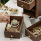 Yusenyi Black Walnut Solid Wood Jewelry Box Desktop Small Storage Cabinet Multi-Layer Drawer Jewelry Bracelet Hardware Organizing Box North American Black Walnut (Drawer Storage Cabinet)