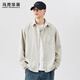 MARK FAIRWHALE long-sleeved shirt men's winter high-end shirt men's trendy brand casual top men's jacket men's beige XL