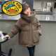 G.duck girls' winter cotton coat new thickened medium and large children's down winter cotton coat children's cotton-padded jacket black 150