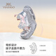 YEEHOO autumn and winter girls' daddy shoes, inner force warm velvet, medium and large children's outdoor casual cotton shoes 2025 warm sports shoes, silver/pink (size is small, it is recommended to go up one size) 31 inner length 19.8cm, suitable for feet 18.8-19.3cm long