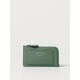 EMPORIO ARMANI Women's Card Holder Storage Portable Carry Non-slip Design Lightweight Style Green Synthetic Leather Green TU
