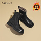 DAPHNE Daphne thick-soled short boots for women plus velvet warm cotton boots 2025 winter new British style versatile retro slim boots winter shoes black plus velvet heel height 4.5cm 38 (240mm) standard size