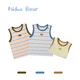 Nido Bear's new summer children's vest striped vest for boys and girls baby top with breathable contrast color Mocha Biscuit 110