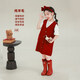 UTOUTO Big Ear Elephant Girls Pocket Sweater Vest Skirt 2026 Spring Pure Wool Knitted Sleeveless Skirt 2613033 New Year Red 100