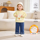 Yishuanger girls' velvet sweatshirt and jeans set autumn and winter style children's style winter clothing baby winter thickened one-piece velvet top yellow + blue bunny suit 110