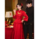 Wanzhuang New Chinese Style Red Toasting Wear Women's Autumn Two-piece Set Red Set S